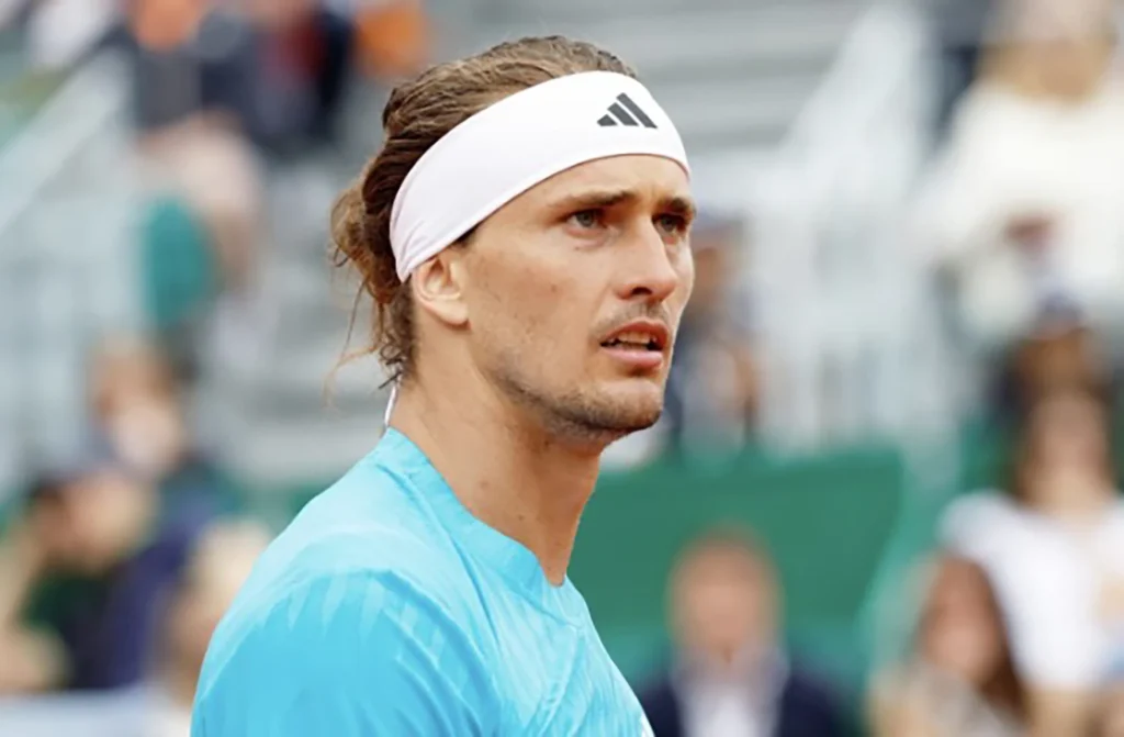 Tenisač Alexander Zverev na terenu