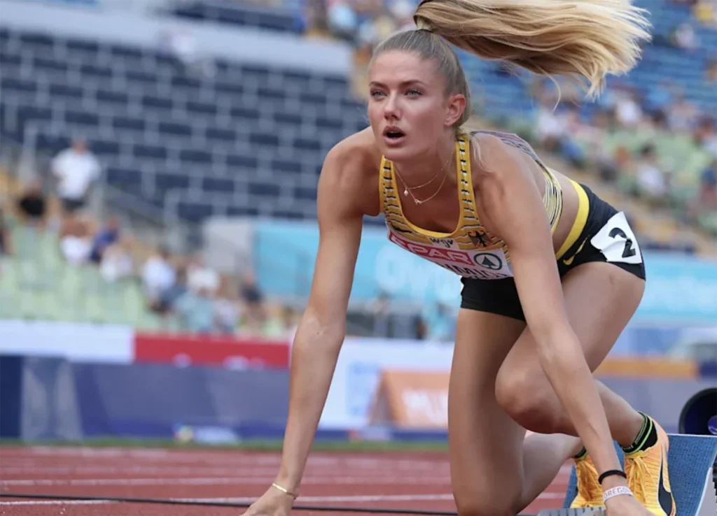 Atletičarka Alica Schmidt na stazi